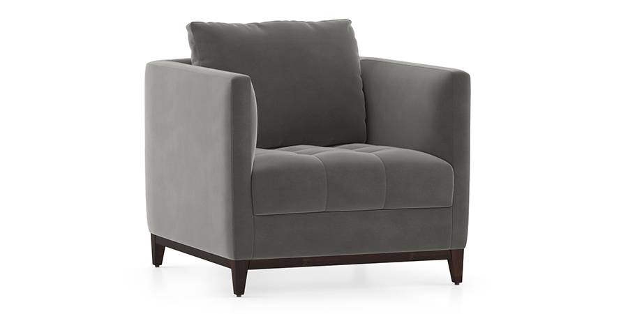 Florence Compact Sofa (Ash Grey Velvet)